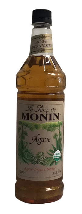 Monin 750 mL Organic Agave Nectar Sweetener Syrup