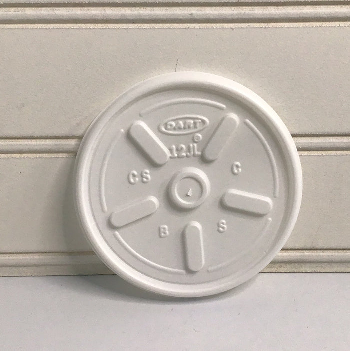 Dart 12JL White Vented Lid - 1000/Case