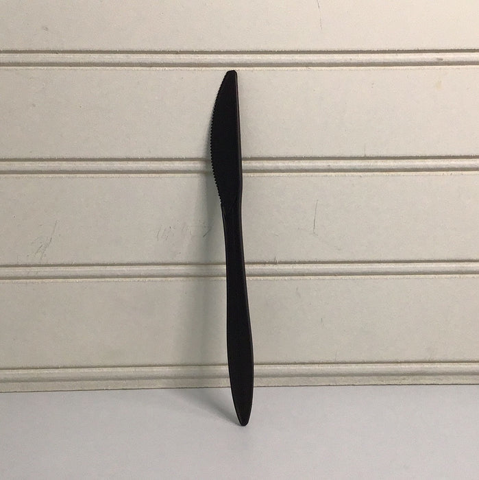Choice 6 1/2" Medium Weight Black Plastic Knife - 1000/Case