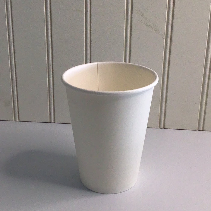 Choice 12 oz. White Poly Paper Hot Cup - 1000/Case