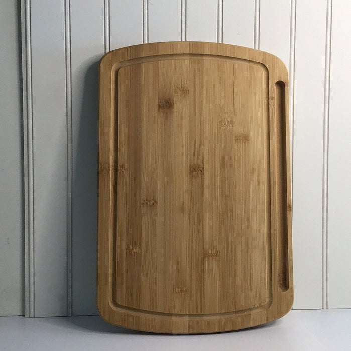 Bamboo Cutting Board with Tablet/Smart Phone Holder