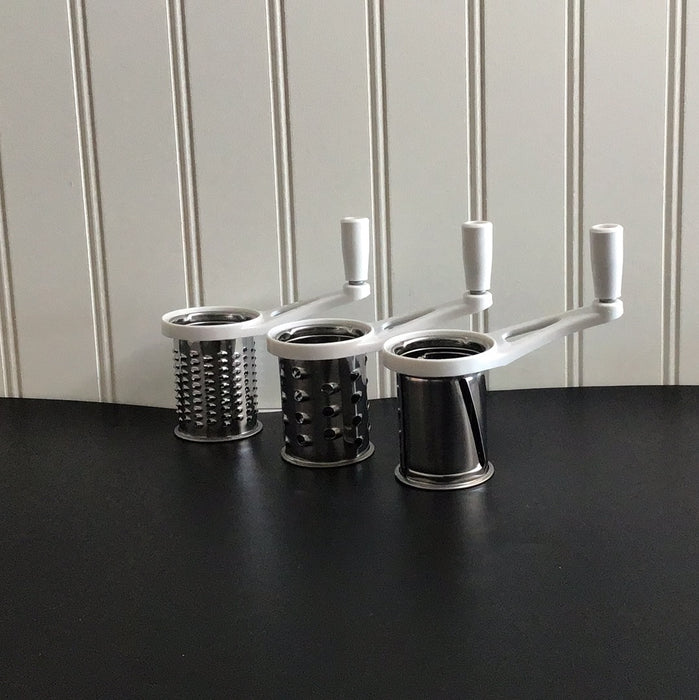 American Metalcraft PCG9 White Plastic Hand Held Rotary Cheese Grater