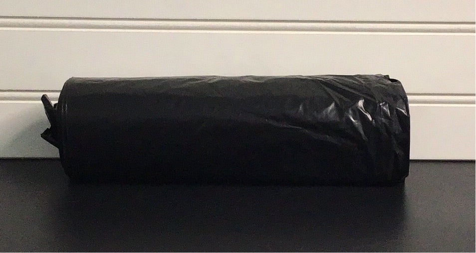 Li'l Herc Medium Black Trash Bag 33 Gallon 1.2 Mil 33" x 39" Low Density Can Liner - 100/Case