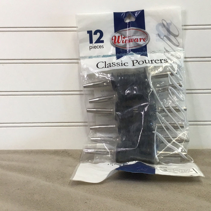 Stainless Steel Liquor Pourer with Tapered Speed Jet - 12/Pack