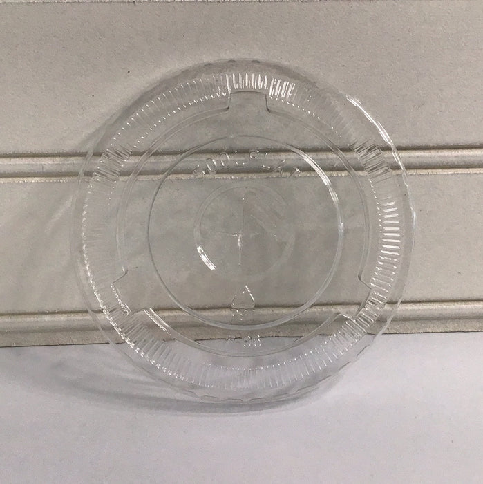 Choice 9, 12, 16, 20, and 24 oz. Clear Flat Lid with Straw Slot - 1000/Case