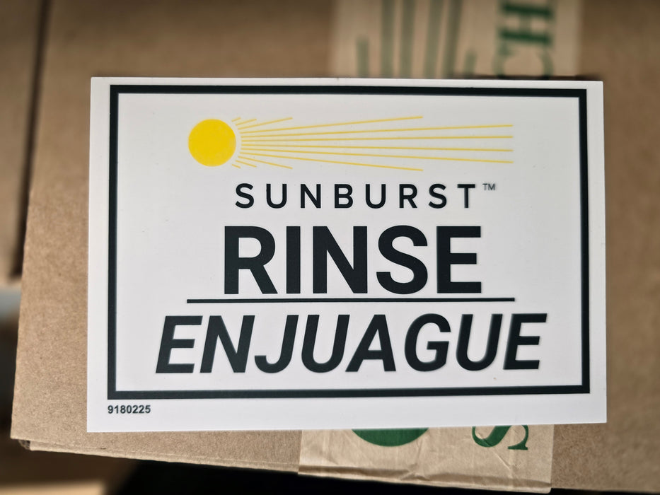 Rinse sign 3 comp sink