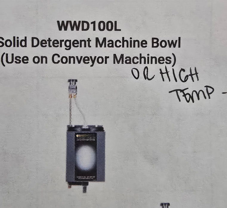 SUN LARGE DETERGENT BOWL wwd100l (use with titan disp)