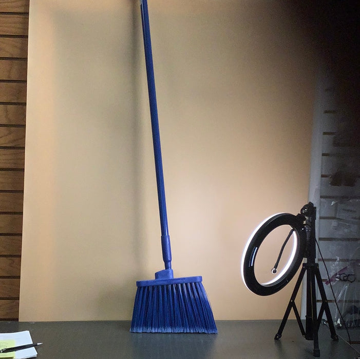 Carlisle Blue Heavy Duty Sparta Duo Sweep 56" Flagged Blue Angle Broom