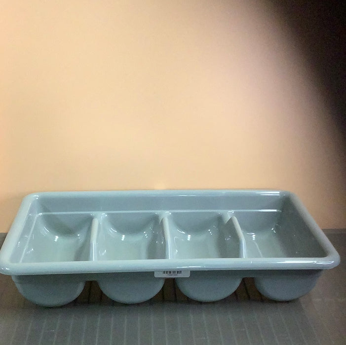 Cambro 1120CBPL180 Light Gray 4-Compartment Cutlery Box