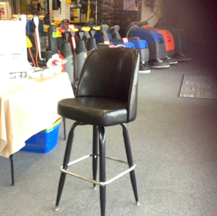 Lancaster Table & Seating Black Barstool with 18.5" Wide Bucket Seat