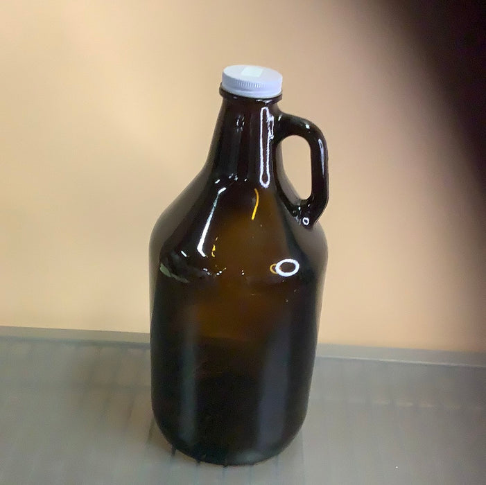 Acopa 64 oz. Customizable Amber Growler with Cap