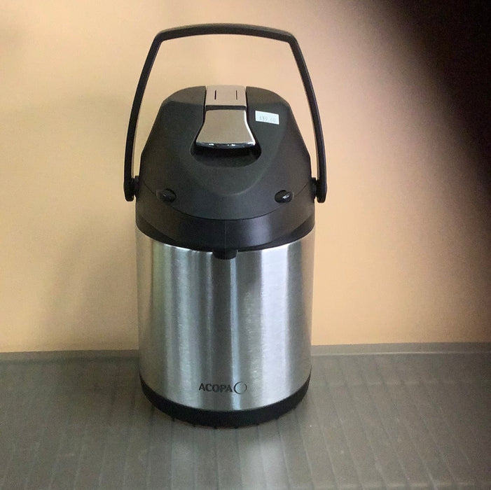 Acopa 2.2 Liter Stainless Steel Lined Airpot with Metal Lever