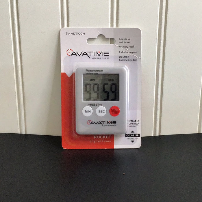 AvaTime Mini Digital 100 Minute Kitchen Timer