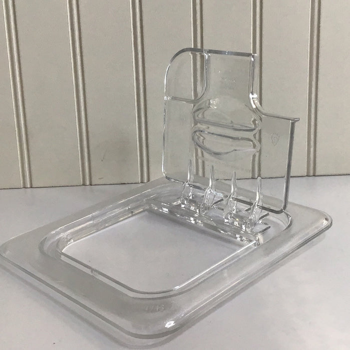 Cambro Camwear 1/6 Size Clear Polycarbonate FlipLid