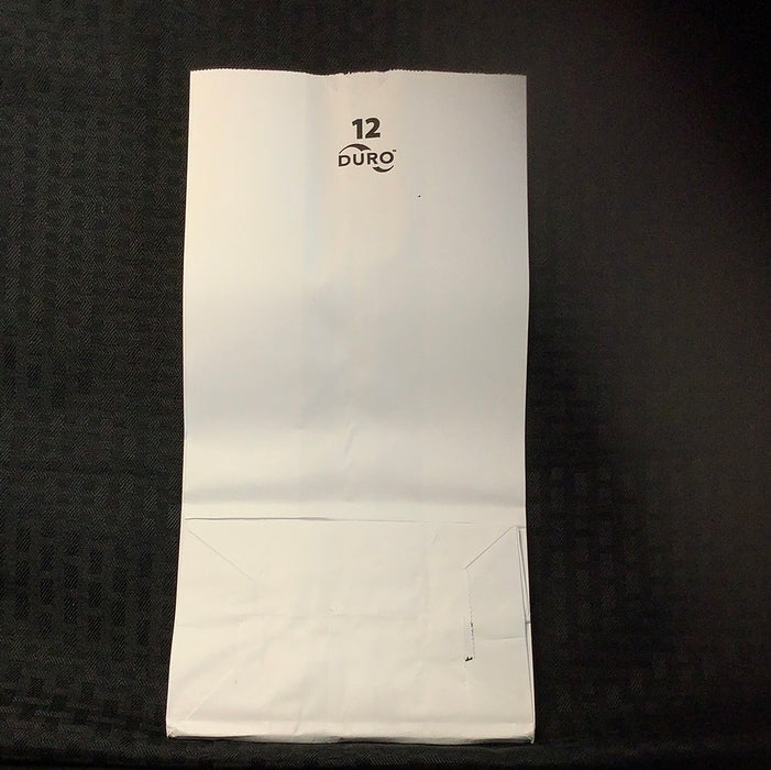 12 lb. Tall White Paper Bag - 500/Bundle 51032