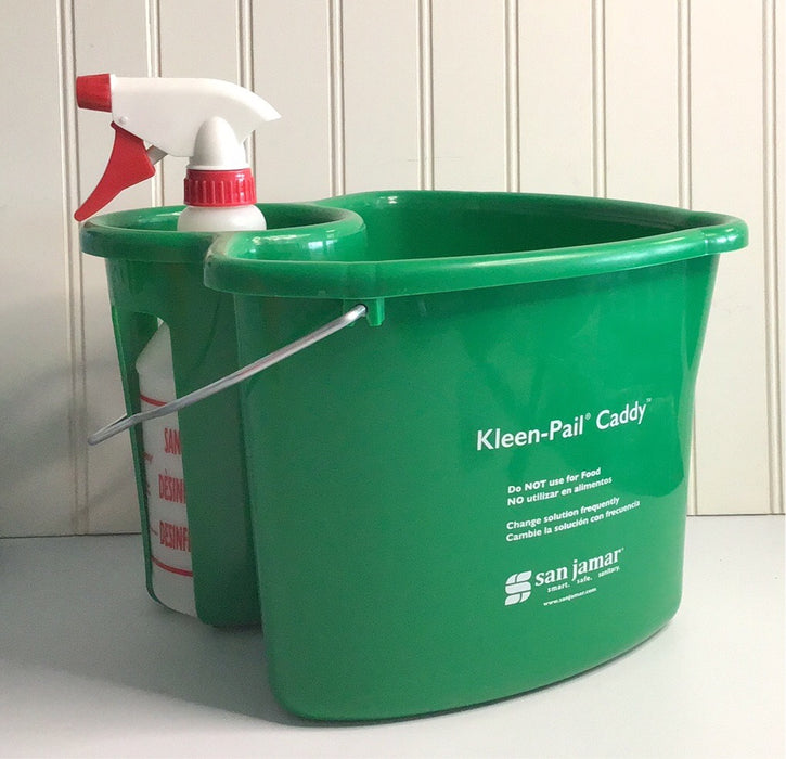 San Jamar KP500 Kleen-Pail Cleaning Caddy with Pail and Spray Bottle —  Pristine Supply
