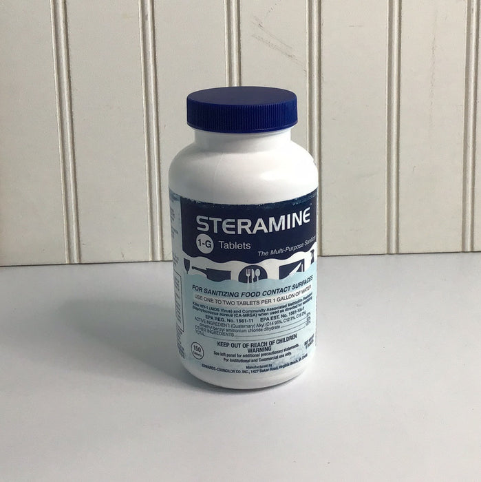 Steramine Sanitizer Tablets (Sanitabs) 150 Count Bottle