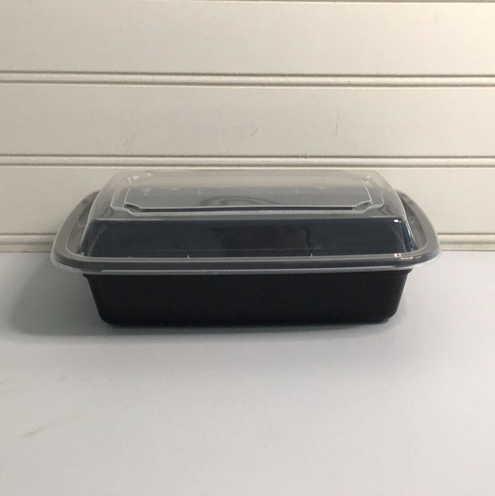 3 Compartment Plastic Tray w/Lid