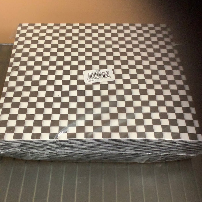 12" x 12" Black Checkered Deli Wrap -5000/case