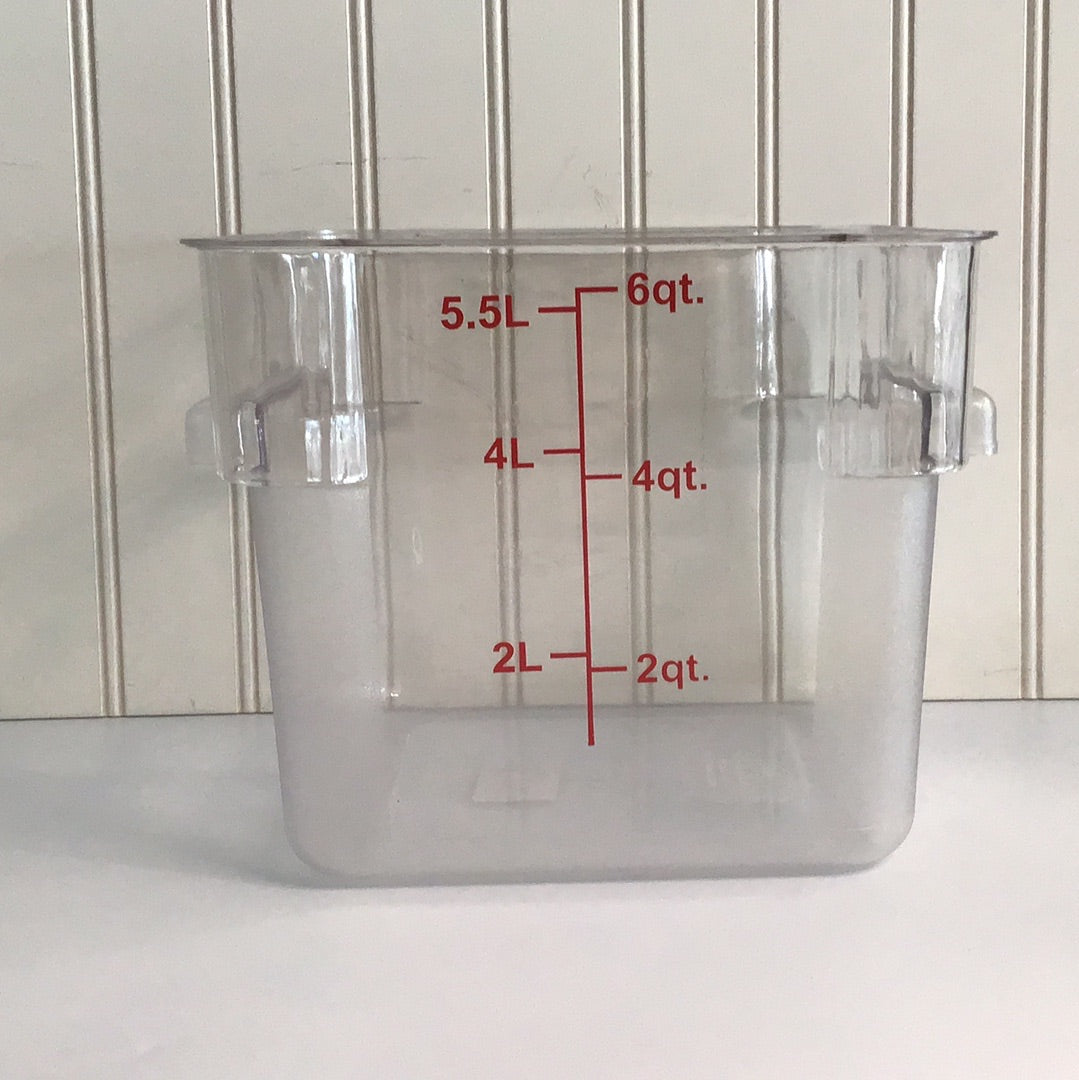 Choice 22 Qt. Clear Square Polycarbonate Food Storage Container