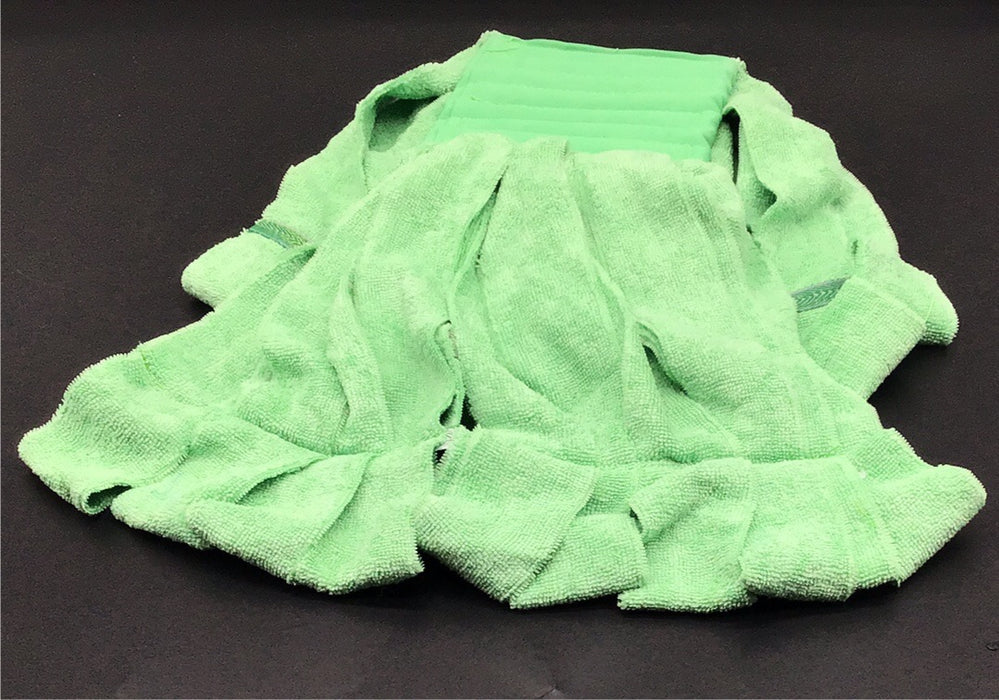 Lavex Janitorial 9 oz. Microfiber Strip Mop with 5" Green Band