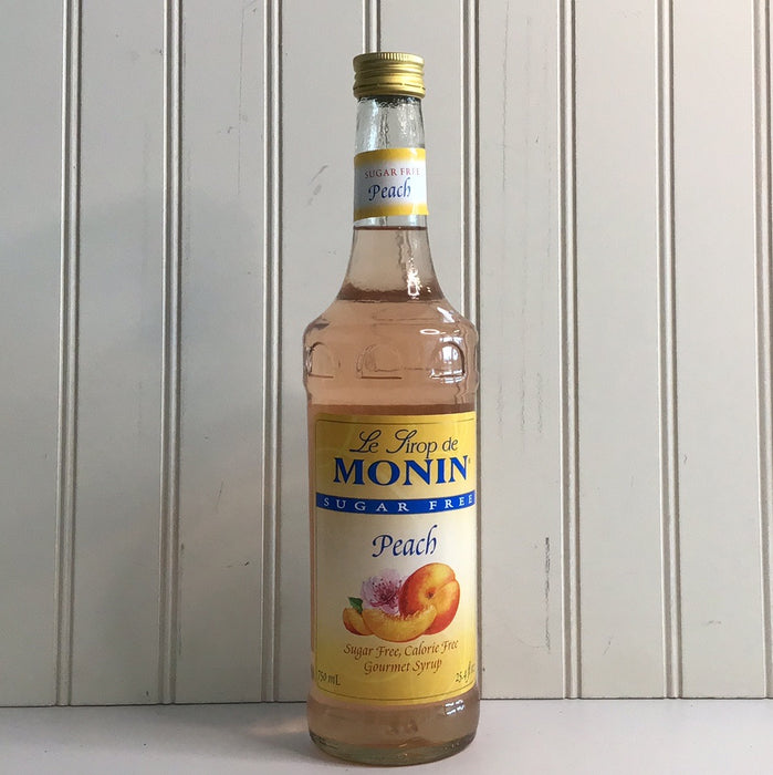 Monin 750 mL Sugar Free Peach Flavoring / Fruit Syrup