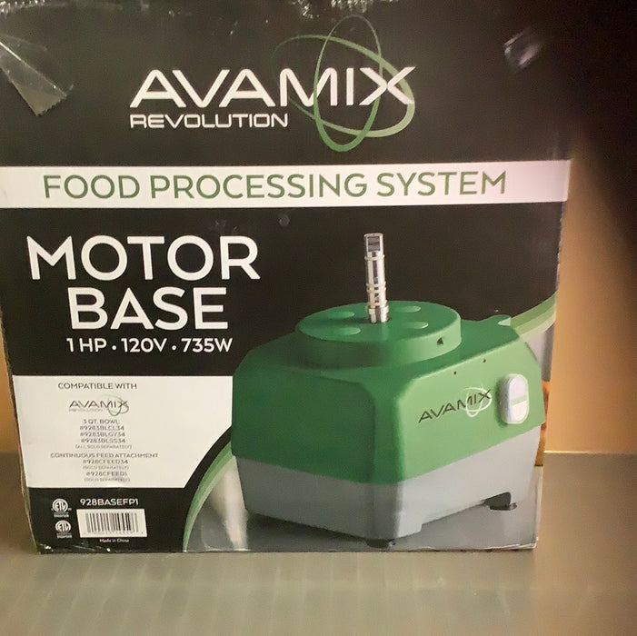 AvaMix Revolution 928BASEFP1 Motor Base with Pulse Button for 1 hp Food Processors