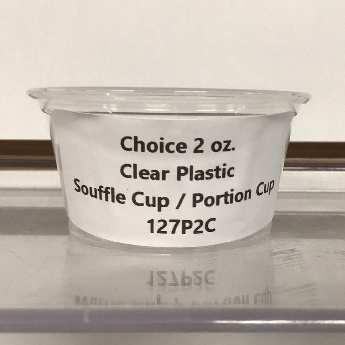 Choice 2 oz. Clear Plastic Souffle Cup / Portion Cup - 2500/Case