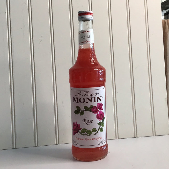 Monin 750 mL Premium Rose Flavoring Syrup