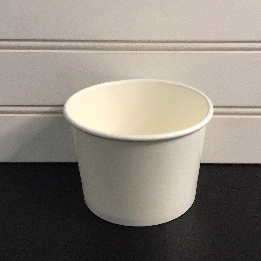 Choice 8 oz. White Double Poly-Coated Paper Food Cup with Vented Paper Lid  - 250/Case