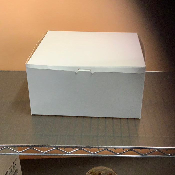 12" x 12" x 6" White Customizable Cake / Bakery Box - 50/Bundle