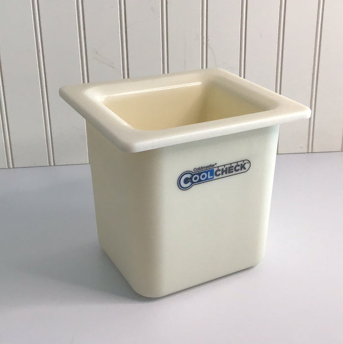 Carlisle CM1104C1402 Coldmaster CoolCheck 1/6 Size White Cold ABS Plastic Food Pan - 6" Deep