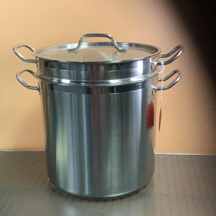 Vigor SS1 Series 20 Qt. Stainless Steel Aluminum-Clad Double Boiler