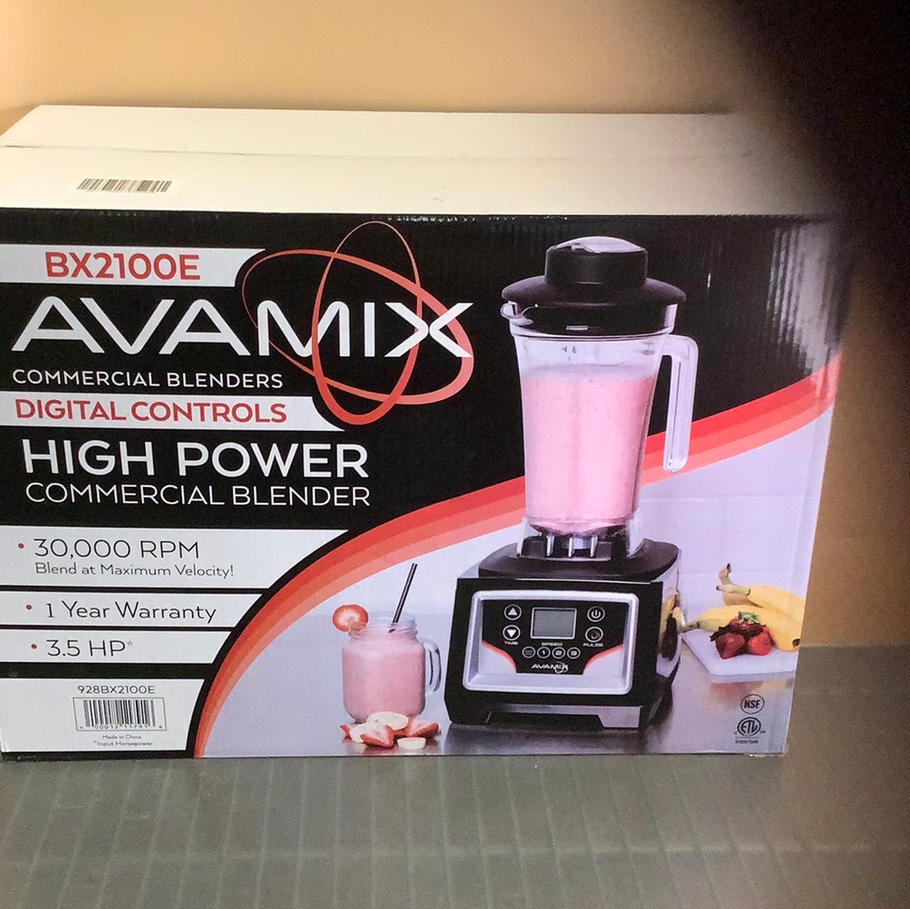 AvaMix BX2100E2J 3 1/2 hp Commercial Blender with Touchpad Control, Timer,  Adjustable Speed, and Two 64 oz. Tritan™ Containers