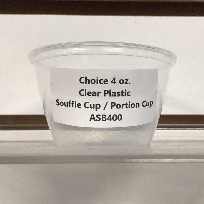 Choice 4 oz. Clear Plastic Souffle Cup / Portion Cup - 2500/Case