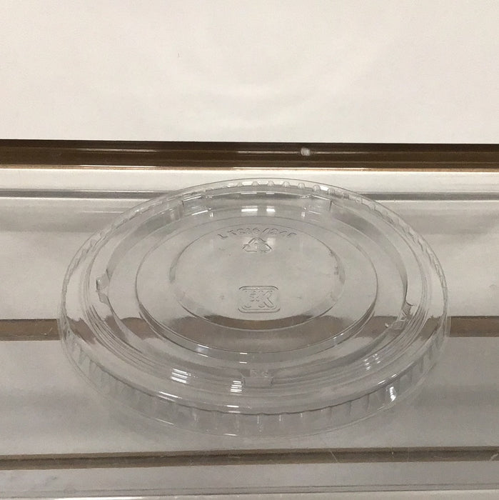 Fabri-Kal Kal-Clear/Nexclear LKC16/24F Clear Flat PET Lid for 5 oz., 8 oz., and 12 oz. Sundae Cups - No Slot - 1000/Case