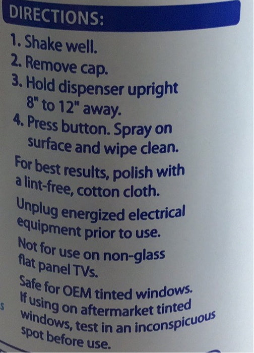 Sprayway Glass Cleaner Ammonia Free Aerosol - 19oz