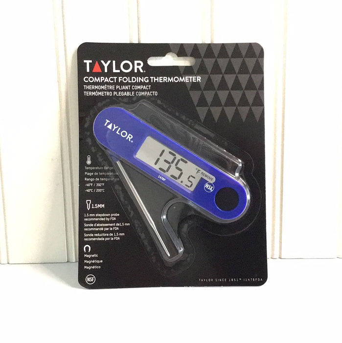 Taylor 1476FDA 2 7/8" Digital Compact Folding Probe Thermometer with Magnet