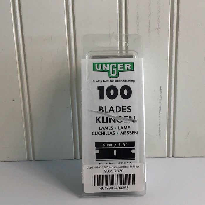 Unger SRB30 1 1/2" Replacement Blade for Unger Scrapers - 100/Pack