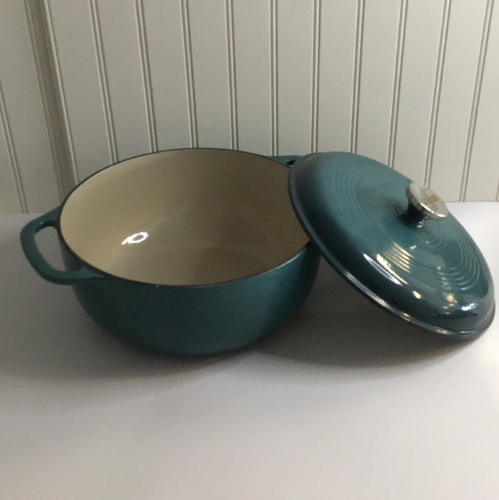 Lodge EC6D38 6 Qt. Lagoon Enameled Cast Iron Dutch Oven