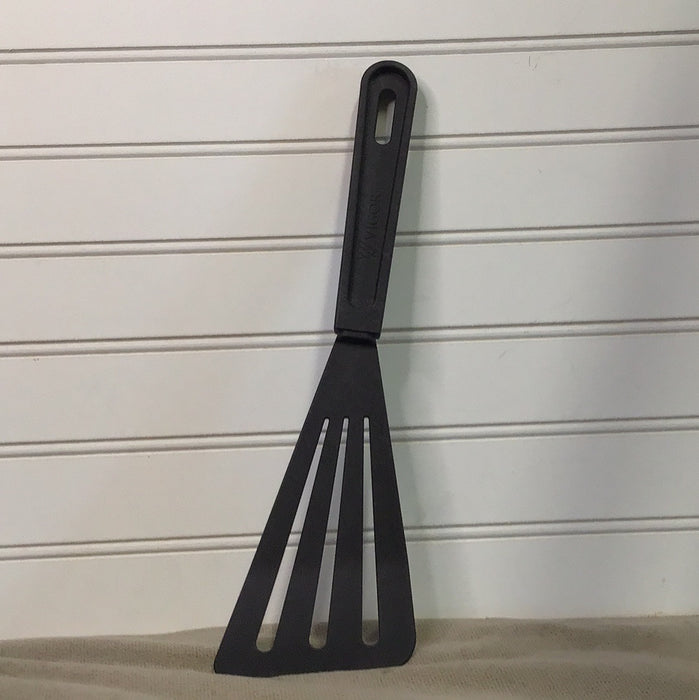 Vigor 12 1/4" Black High Heat Nylon Fish Turner / Spatula