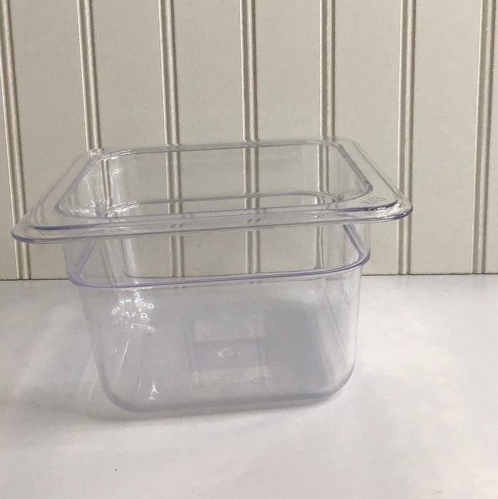 Winco 1/6 Size Clear Polycarbonate Food Pan - 4" Deep