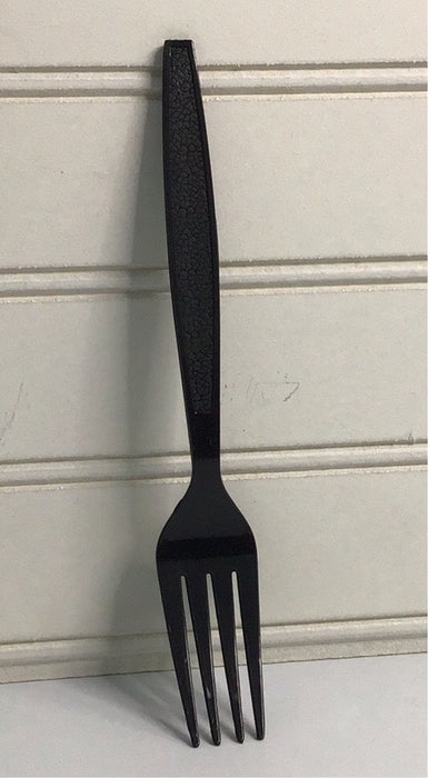 Visions Black Heavy Weight Plastic Fork - Case of 1000