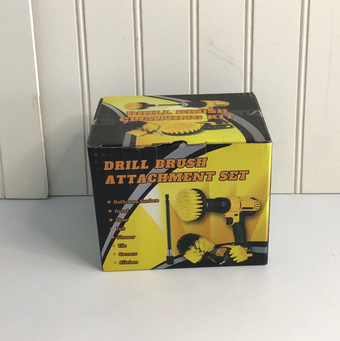 Drill Brush with Extended Reach Attachment