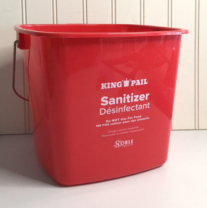 Noble King-Pail 3 Qt. Red Sanitizing Pail