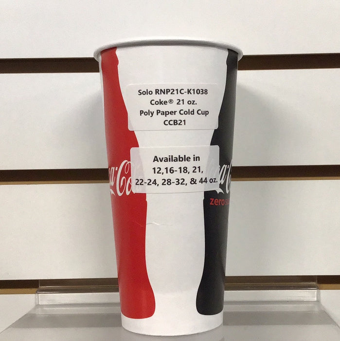 Solo RNP21C-K1038 Coke® 21 oz. Poly Paper Cold Cup - 1000/Case
