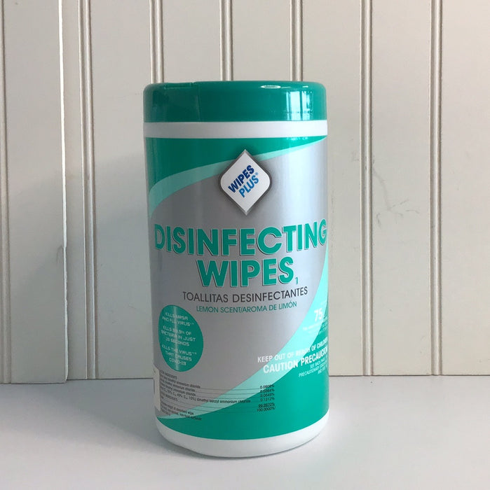 WipesPlus Lemon Scent Alcohol Free Disinfecting Wipes -75 ct canisters