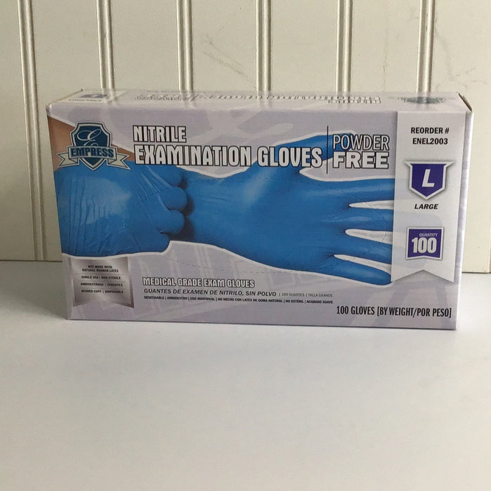 Empress Gloves 4 mil nitrile blue