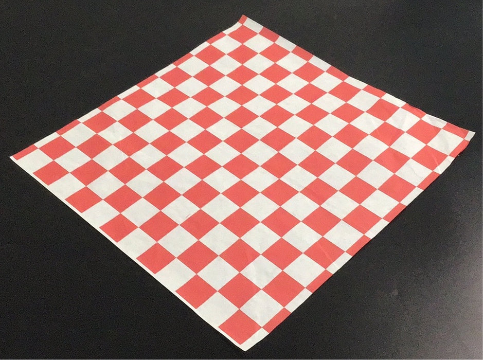 Choice 12" x 12" Red Checkered Sandwich Wrap- 5000/Case