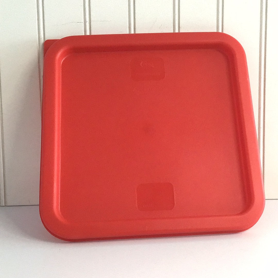 Choice 6 And 8 Qt Red Square Polyethylene Food Storage Container Lid — Pristine Supply